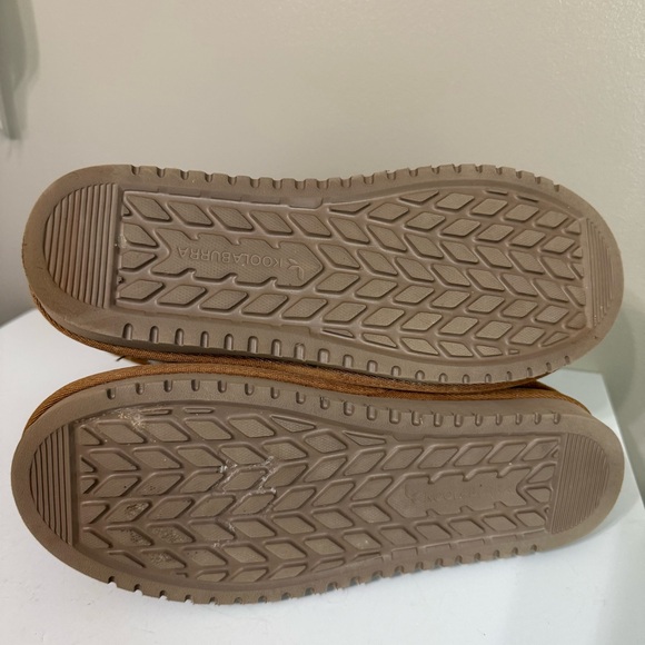 KOOLABURRA by UGG Victoria Short Bow Winter Boots Cognac Suede Fuzzy Women's 8 - Picture 9 of 11